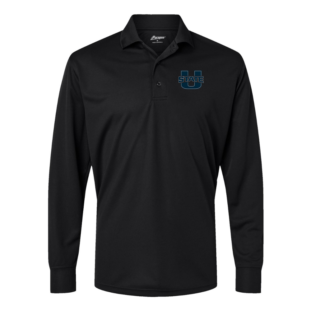 Men's Utah State Aggies  Paragon Prescott Long Sleeve Polo